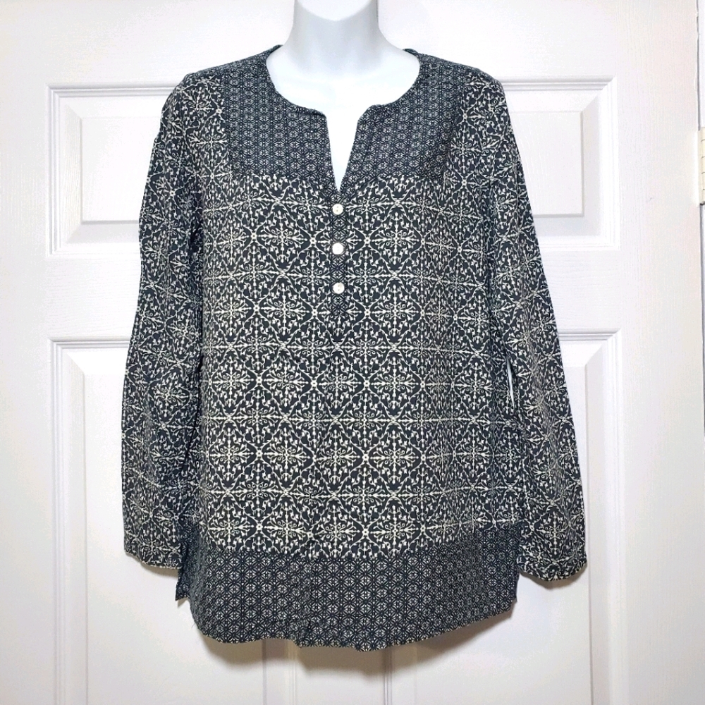 J. Jill floral baroque blouse